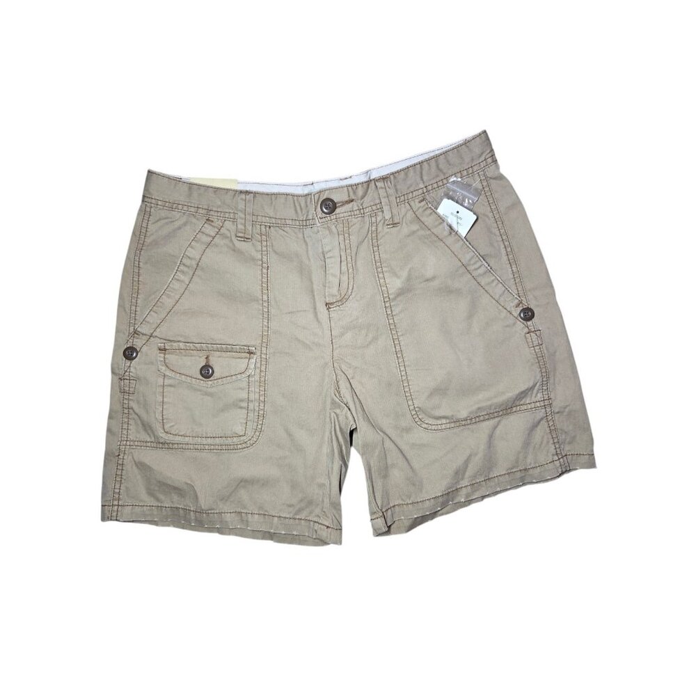 Vtg Polo Jeans Hampton Roll-Up Shorts Women's Mid‎ Rise Relaxed Khaki 29/9 NWT